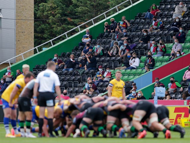 Fans returned to a Premiership match for the first time since March