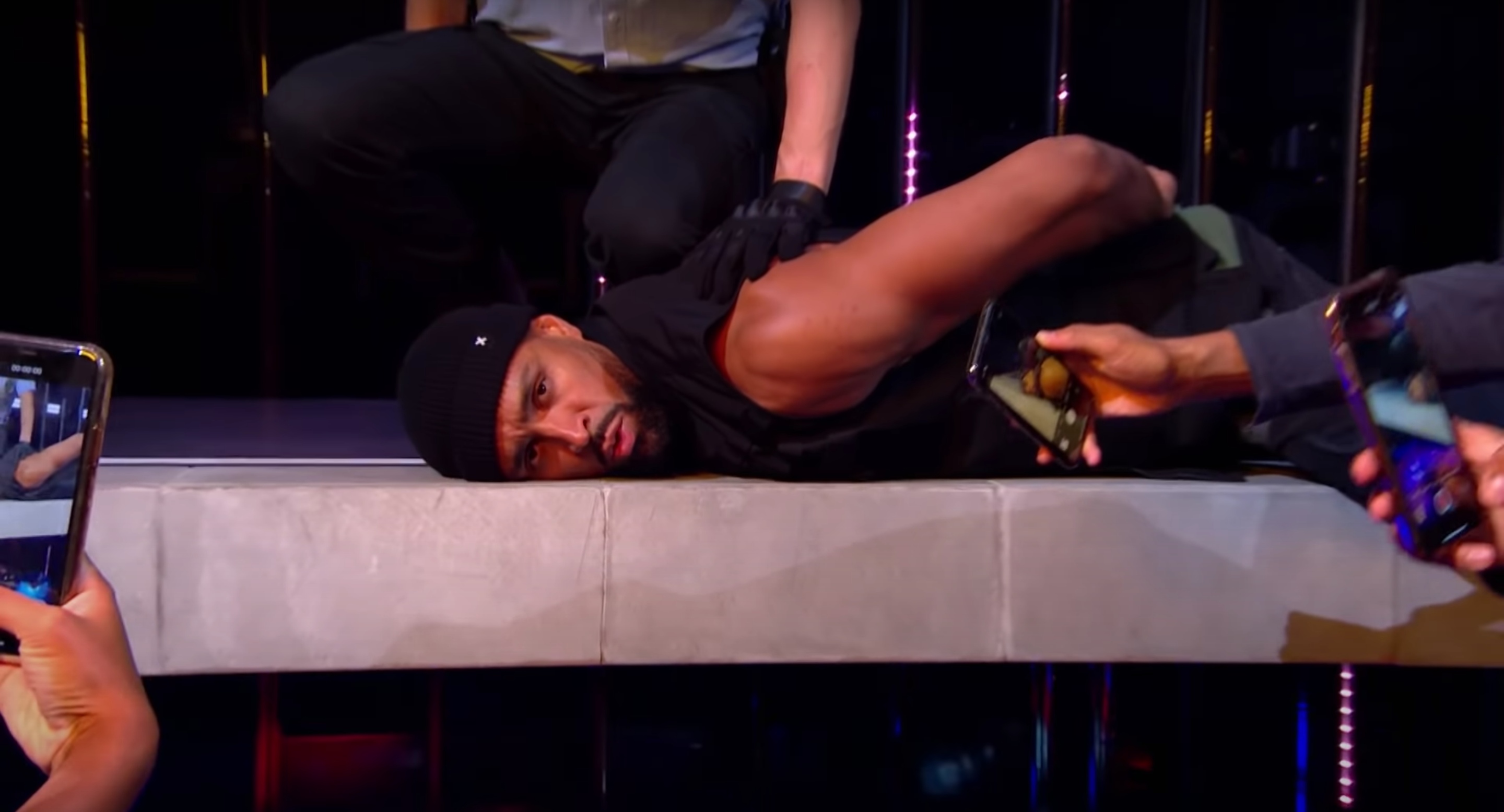 Diversity leader Ashley Banjo was seen being pinned down by police