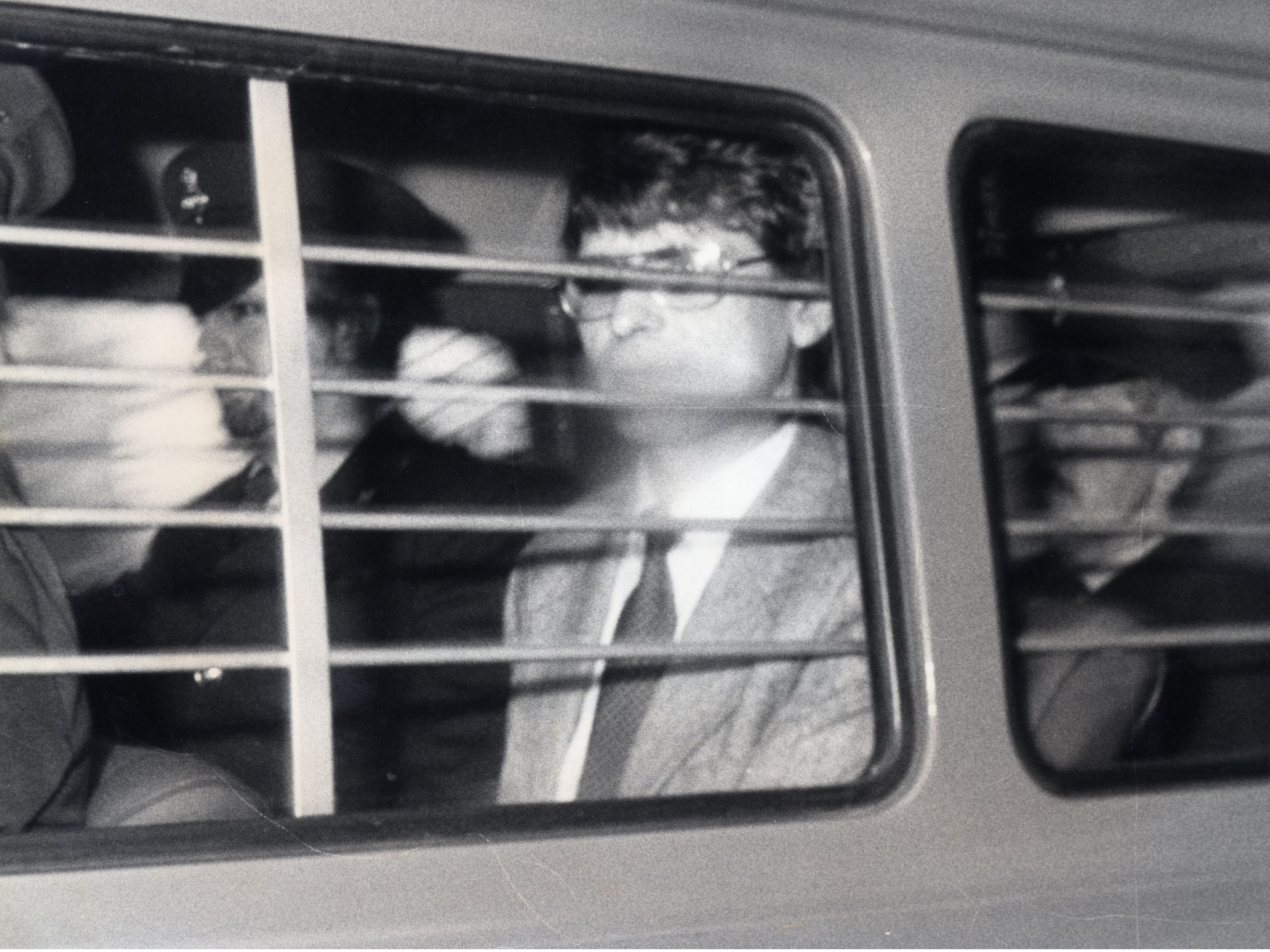 Dennis Nilsen being driven to the Old Bailey for the last day of his murder trial