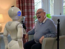 Talking robots could be used in UK care homes to help combat loneliness and improve mental health