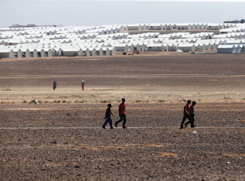 Campo de refugiados de Azraq en Jordania en 2015, ubicado en el desierto a 110 kilómetros al este de Ammán y no lejos de la frontera con Siria.