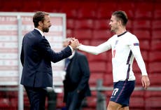 Jack Grealish emotional after making England debut in Nations League draw with Denmark 