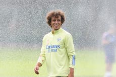 David Luiz misses Arsenal training with Brazilian a doubt to face Fulham with neck injury