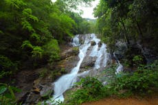 Tourist falls 50ft to his death while taking selfies at Thai waterfall