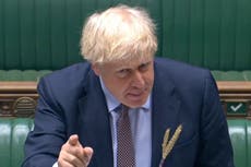 Why is Boris Johnson wearing a wheat sheaf on his lapel?