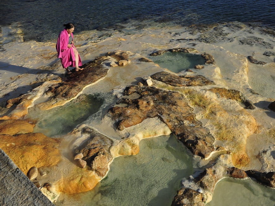 Stone baths at Thermae Sylla Spa, Epidsou