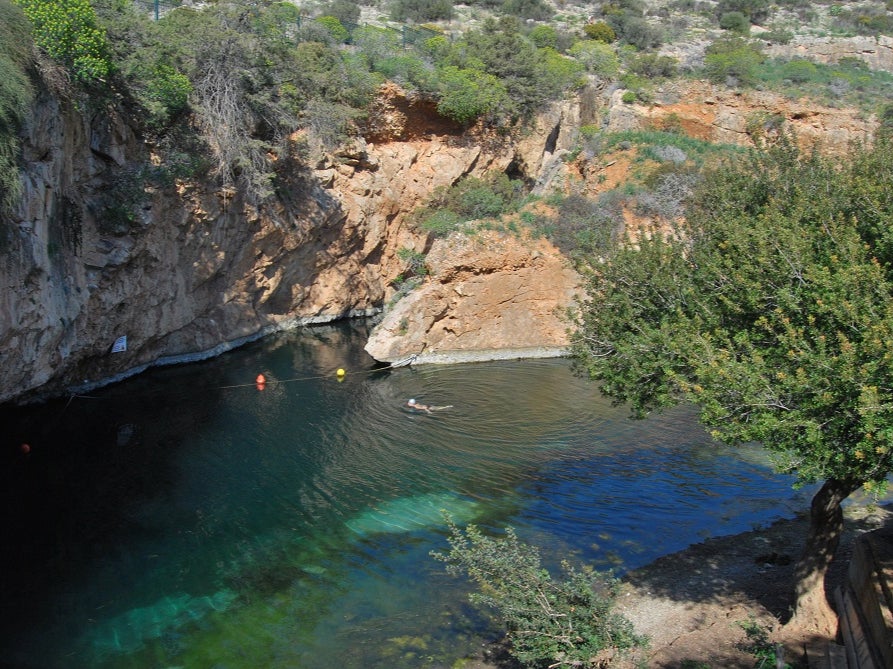 Vouliagmeni Lake is really a sunken cave