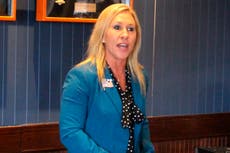 ‘Forcing boys to wear masks is emasculating’: GOP QAnon candidate defies CDC guidance on face coverings