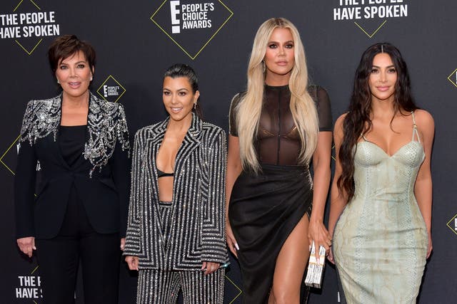 Kris Jenner, Kourtney Kardashian, Khloé Kardashian and Kim Kardashian at the E! People's Choice Awards on 10 November 2019 in Santa Monica, California.