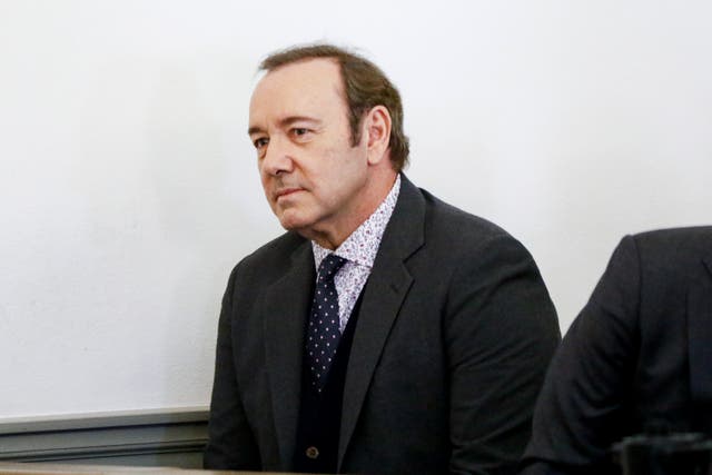 Kevin Spacey in Nantucket District Court on 7 January 2019 in Nantucket, Massachusetts.  