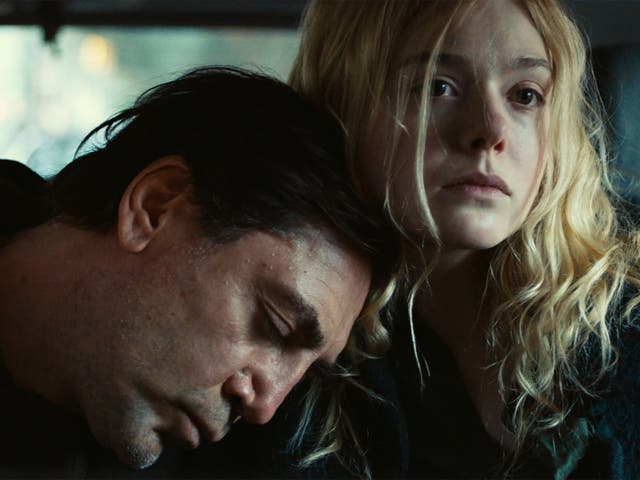 Bardem and Fanning in Sally Potter’s ‘The Roads Not Taken’