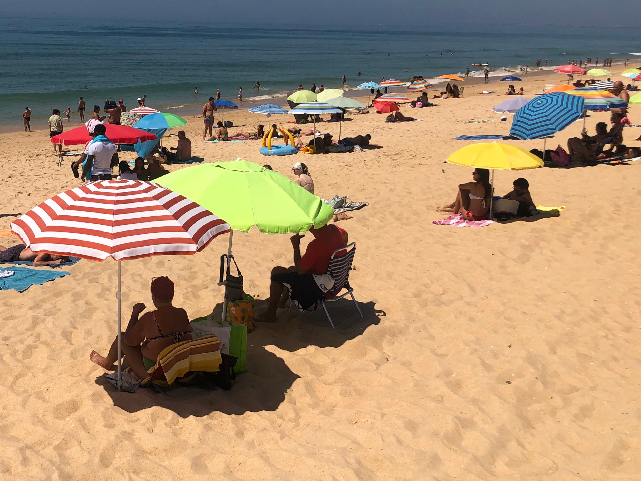 Danger zone? The beach at Faro on Portugal's Algarve coast