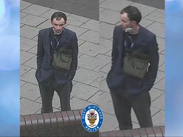 Walsall Police released this image of a man they are trying to identify, after they responded to reports of a man waving a gun inside St Paul’s Church in Darwall Street