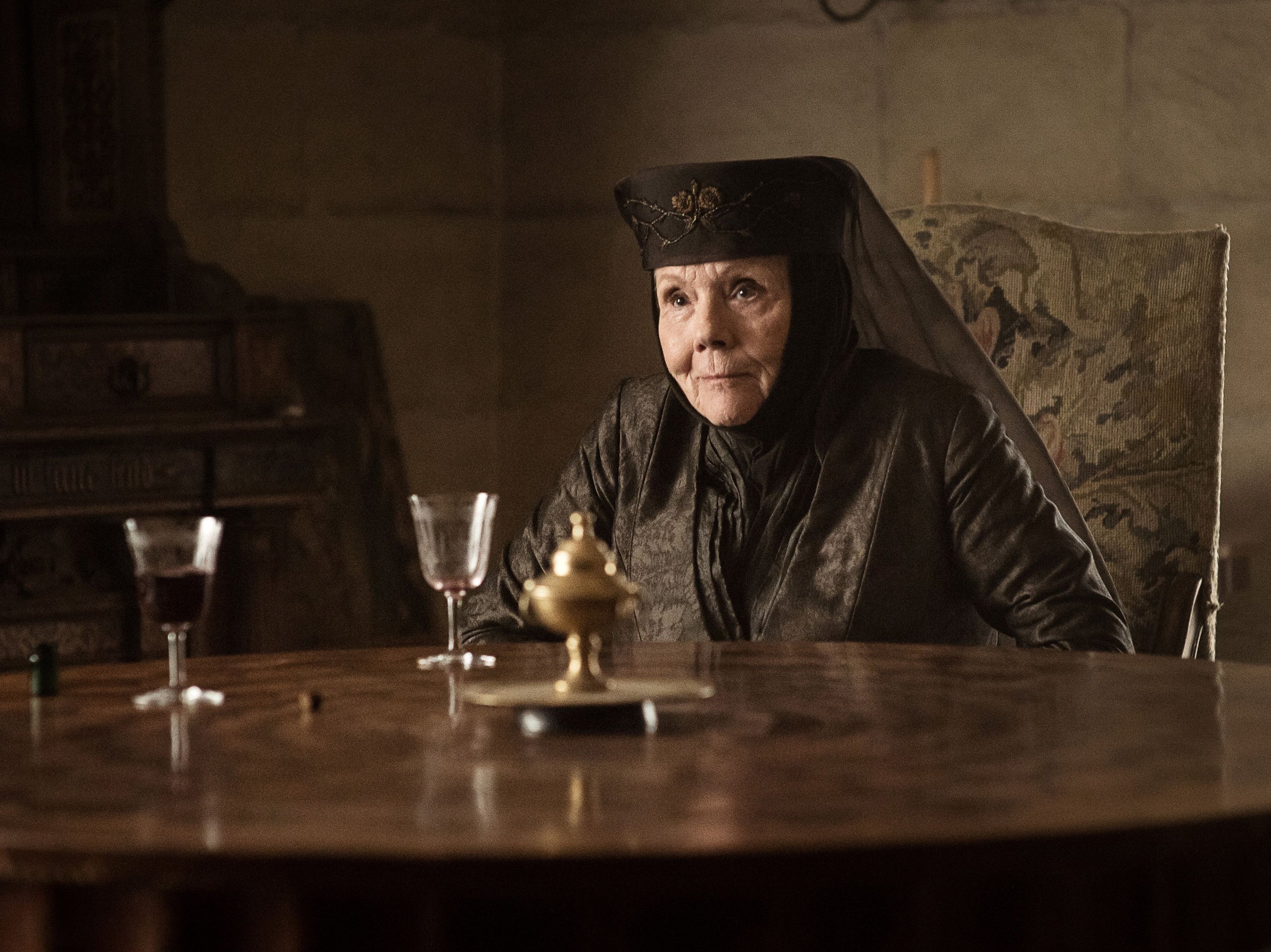 Queen of Thorns: Rigg as Lady Olenna Tyrell in ‘Game of Thrones'