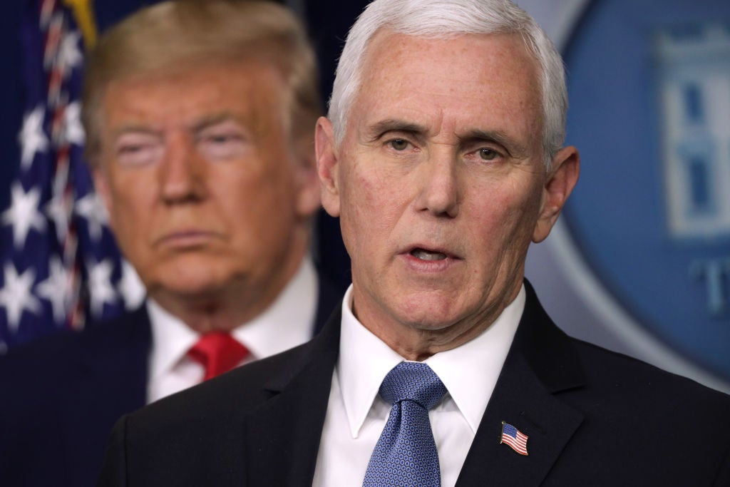 Mike Pence could find himself centre stage if a clear result isn’t returned