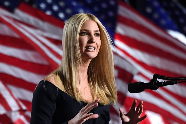 Ivanka Trump speaks at the White House during the Republican National Convention