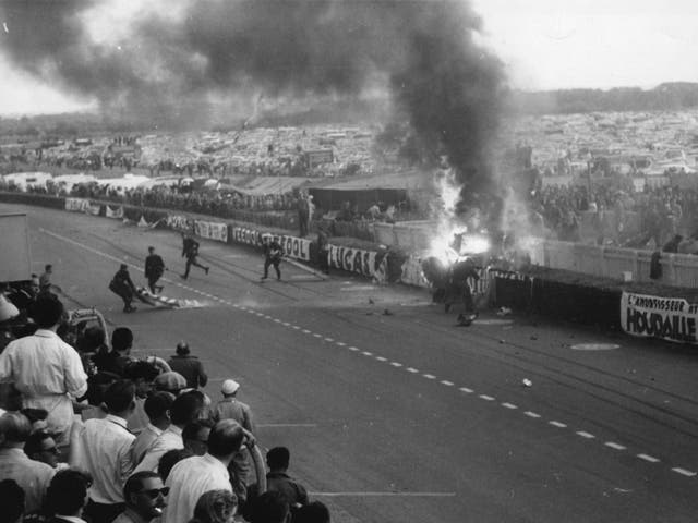 Crash scene at the 1955 race