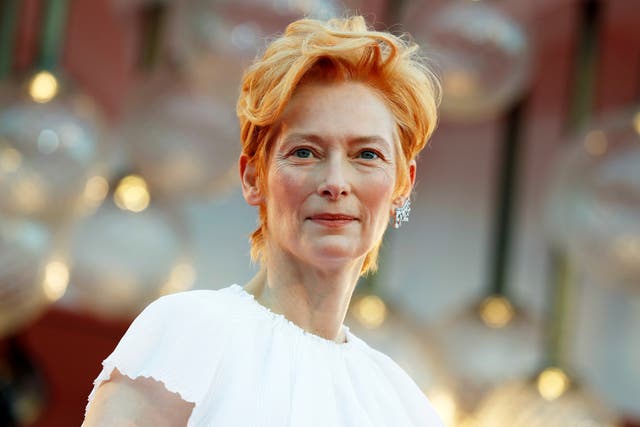 Swinton at the opening ceremony of the 77th Venice Film Festival on 2 September