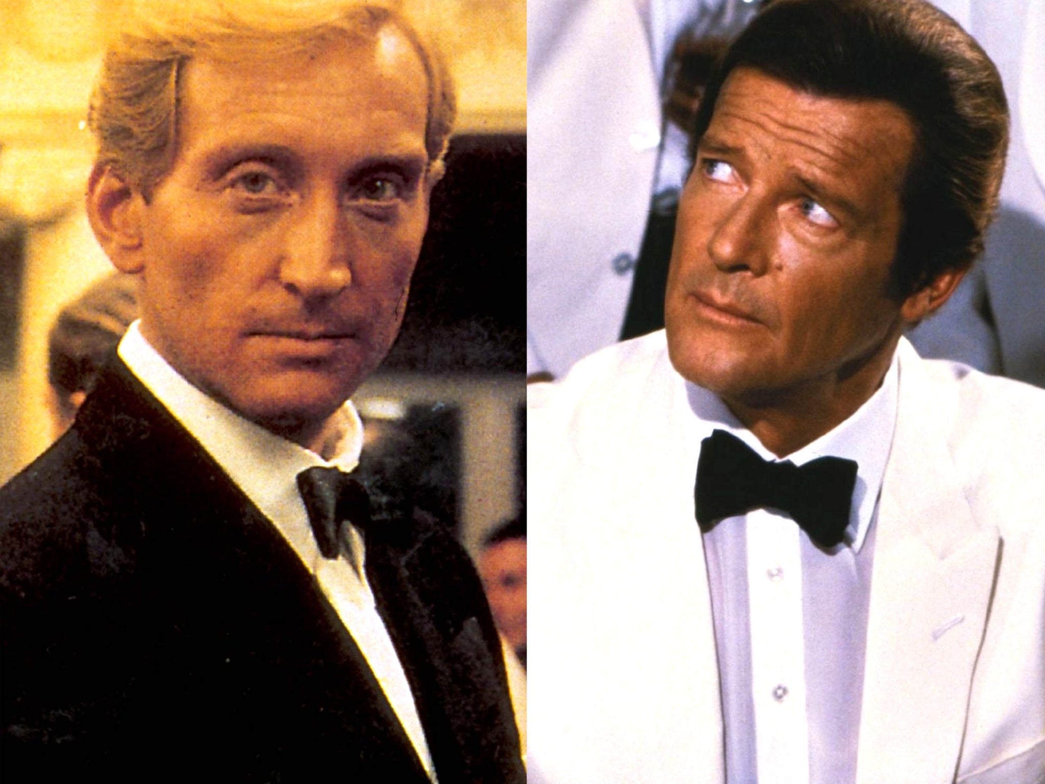 Charles Dance in 1987’s ‘White Mischief’ and Roger Moore in 1983’s ‘Octopussy'