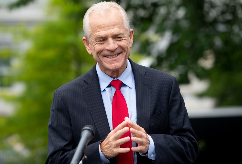 White House economic adviser Peter Navarro made the comments in a TV interview
