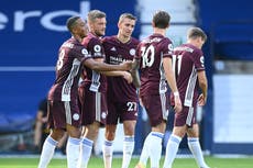 Jamie Vardy at the double as Leicester cruise past lacklustre West Brom