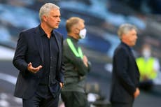 Jose Mourinho laments ‘disappointing’ Tottenham performance and ‘lazy pressure’ in attack after defeat