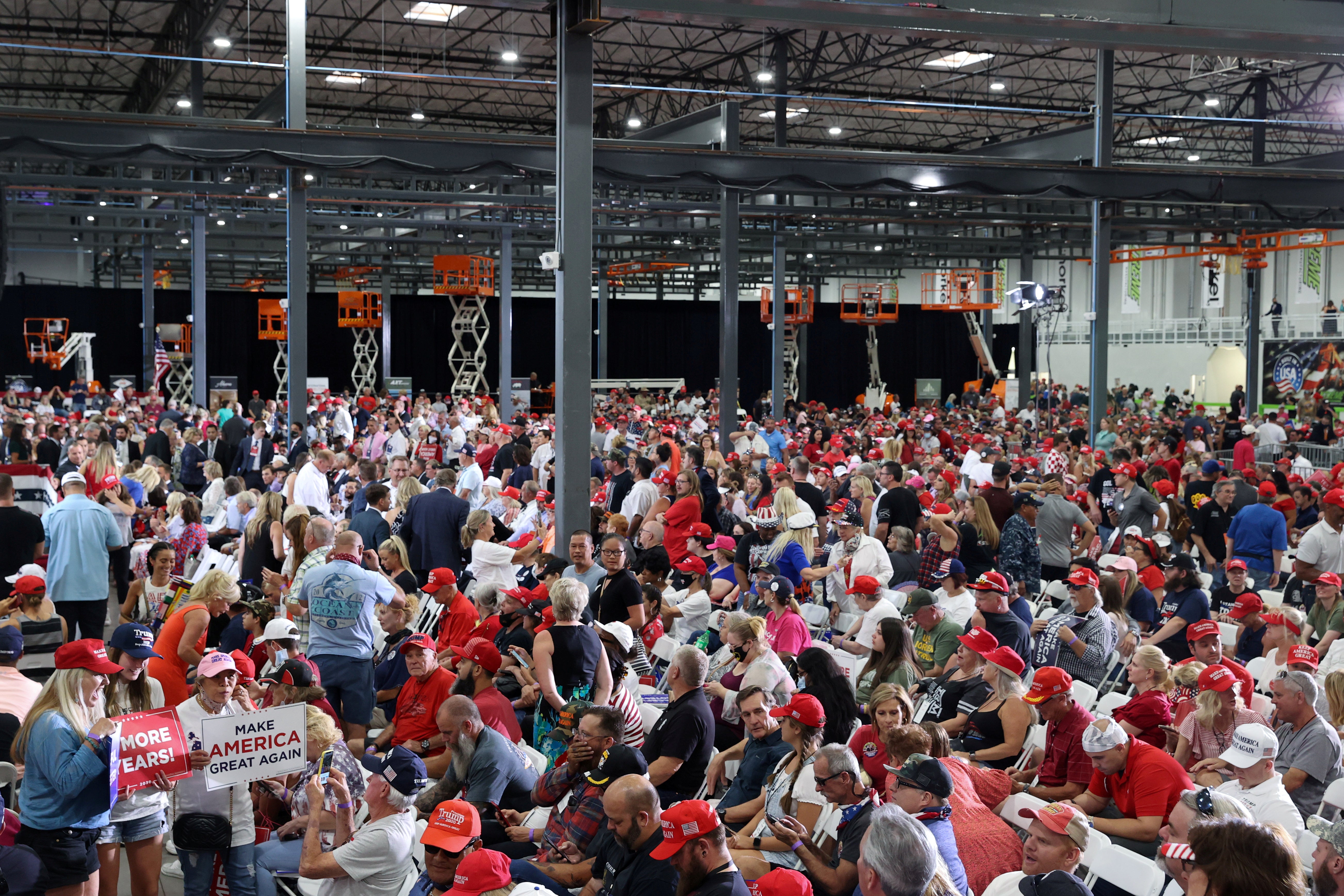 Donald Trump's supporters at a rally in Henderson, Nevada