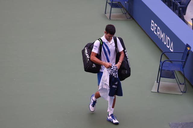Djokovic was disqualified after his ball struck a line judge