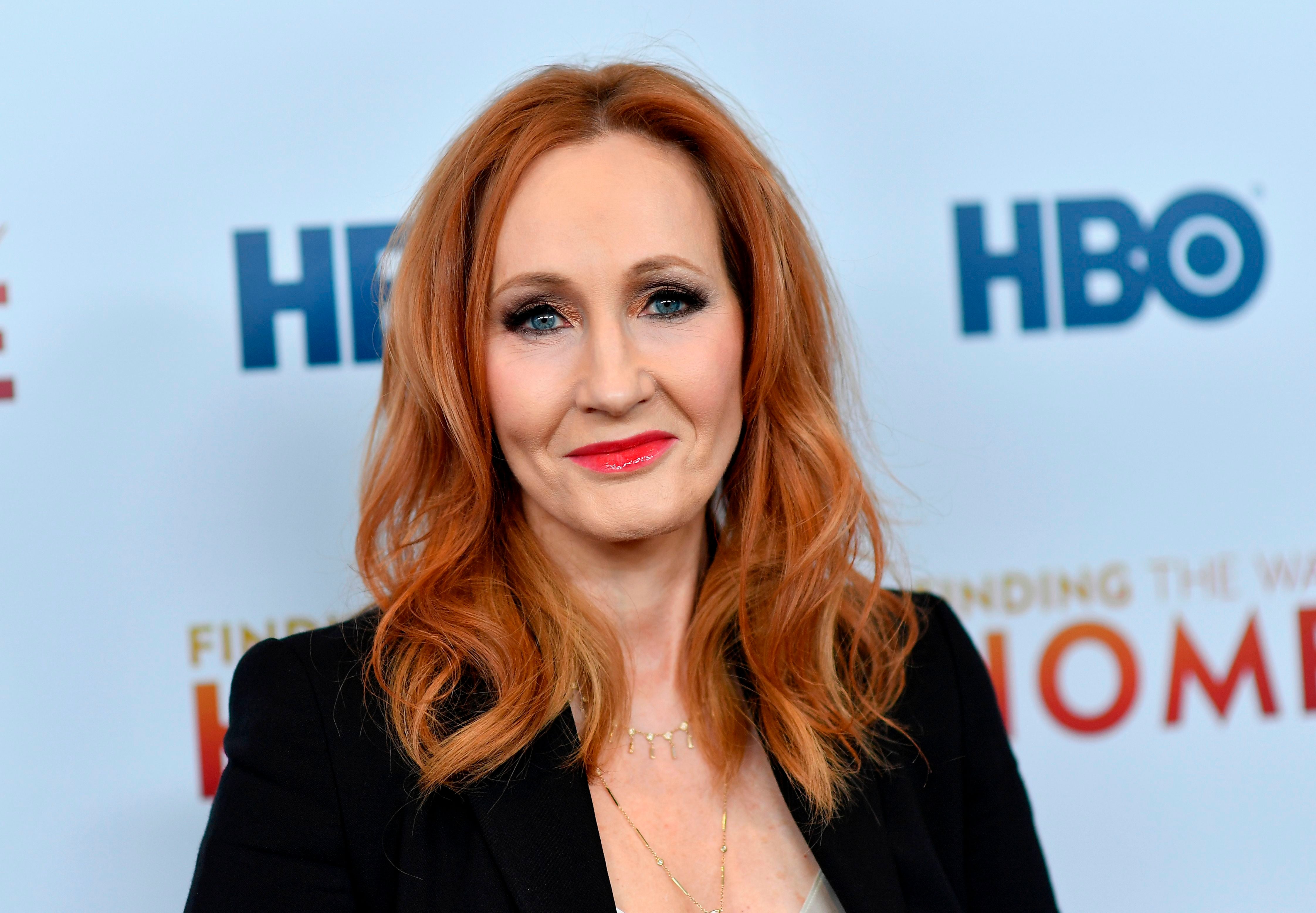 JK Rowling attends a premiere on 11 December 2019 in New York City