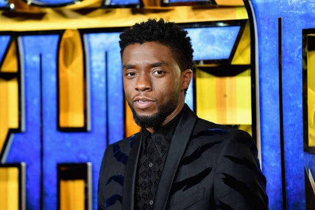 Chadwick Boseman at the European premiere of 'Black Panther' on 8 February 2018 in London