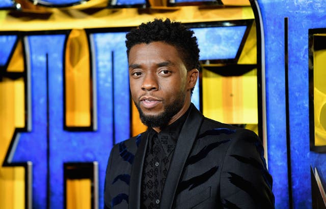 Chadwick Boseman at the European premiere of 'Black Panther' on 8 February 2018 in London