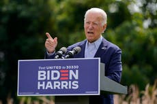 Biden news - live: Challenger says president ‘climate arsonist’ as he heads to Florida