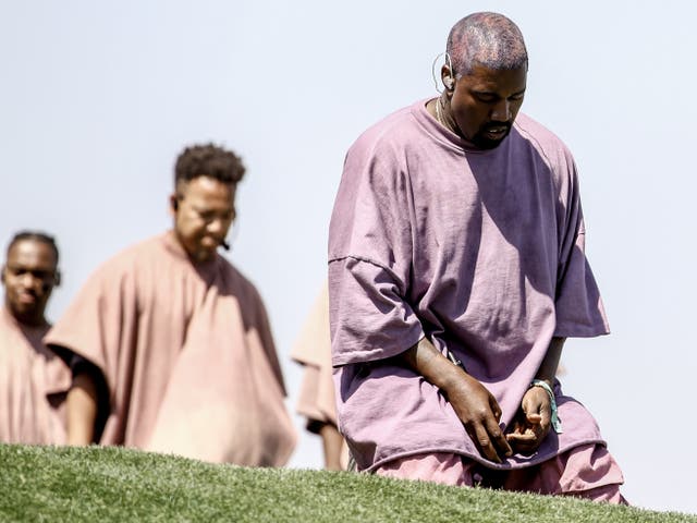 Kanye West performs with his Sunday Service event at Coachella 2019