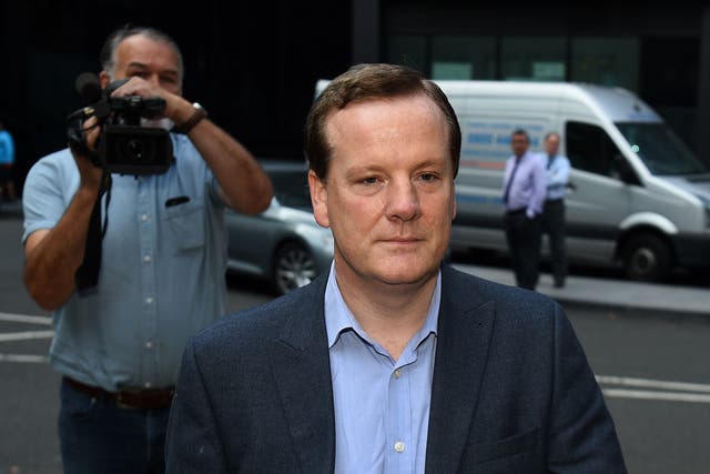 Charlie Elphicke arriving at court to be sentenced