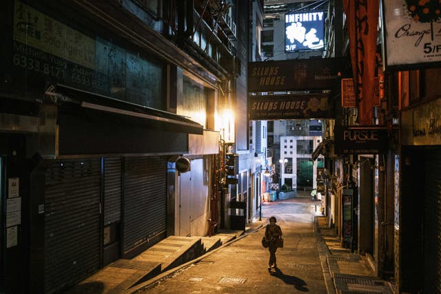 Lan Kwai Fong, a popular drinking area in Hong Kong, has been dormant for months after bars shuttered to contain the spread of Covid-19