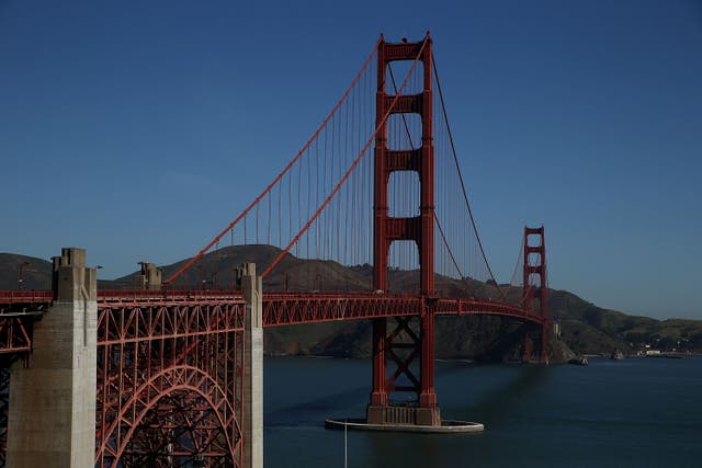A view of the Golden Gate Bridge on 27 April 2015 in San Francisco, California