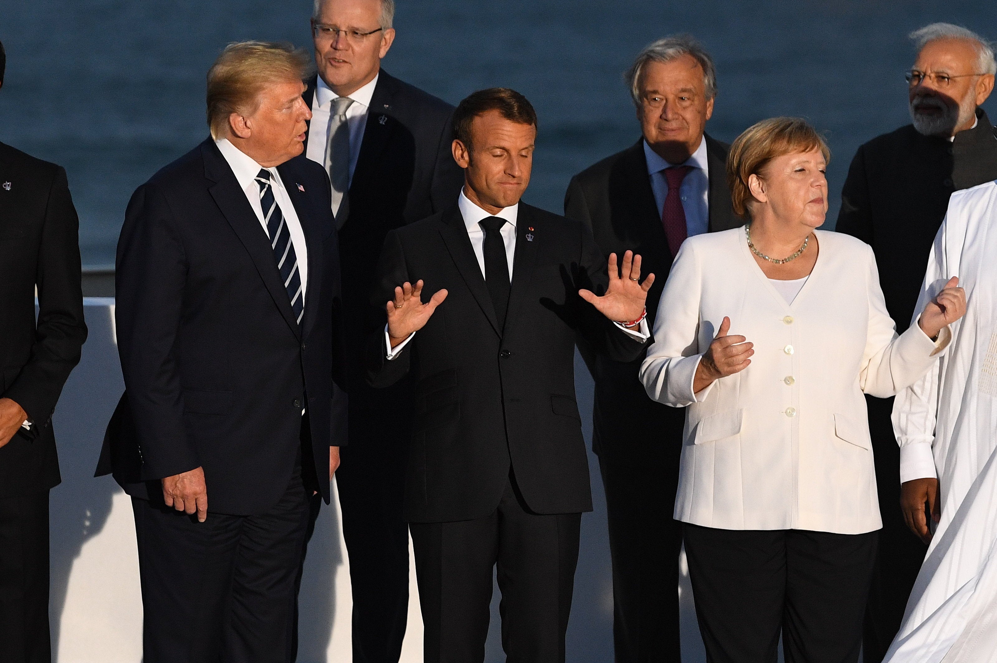 Heads of government attending the G7 Summit in Biarritz, France, in August 2019