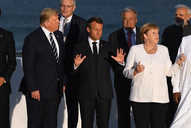 <p>Heads of government attending the G7 Summit in Biarritz, France, in August 2019</p>