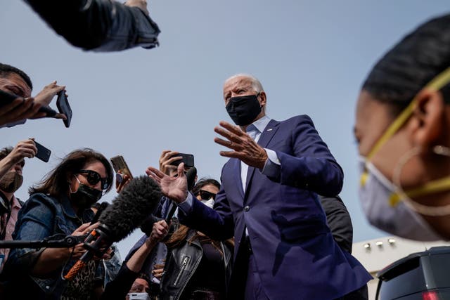 There are at least 11 states in play and only 48 days left, suggesting Democratic presidential nominee Joe Biden (above) and Donald Trump are neck-and-neck in the final turn. 