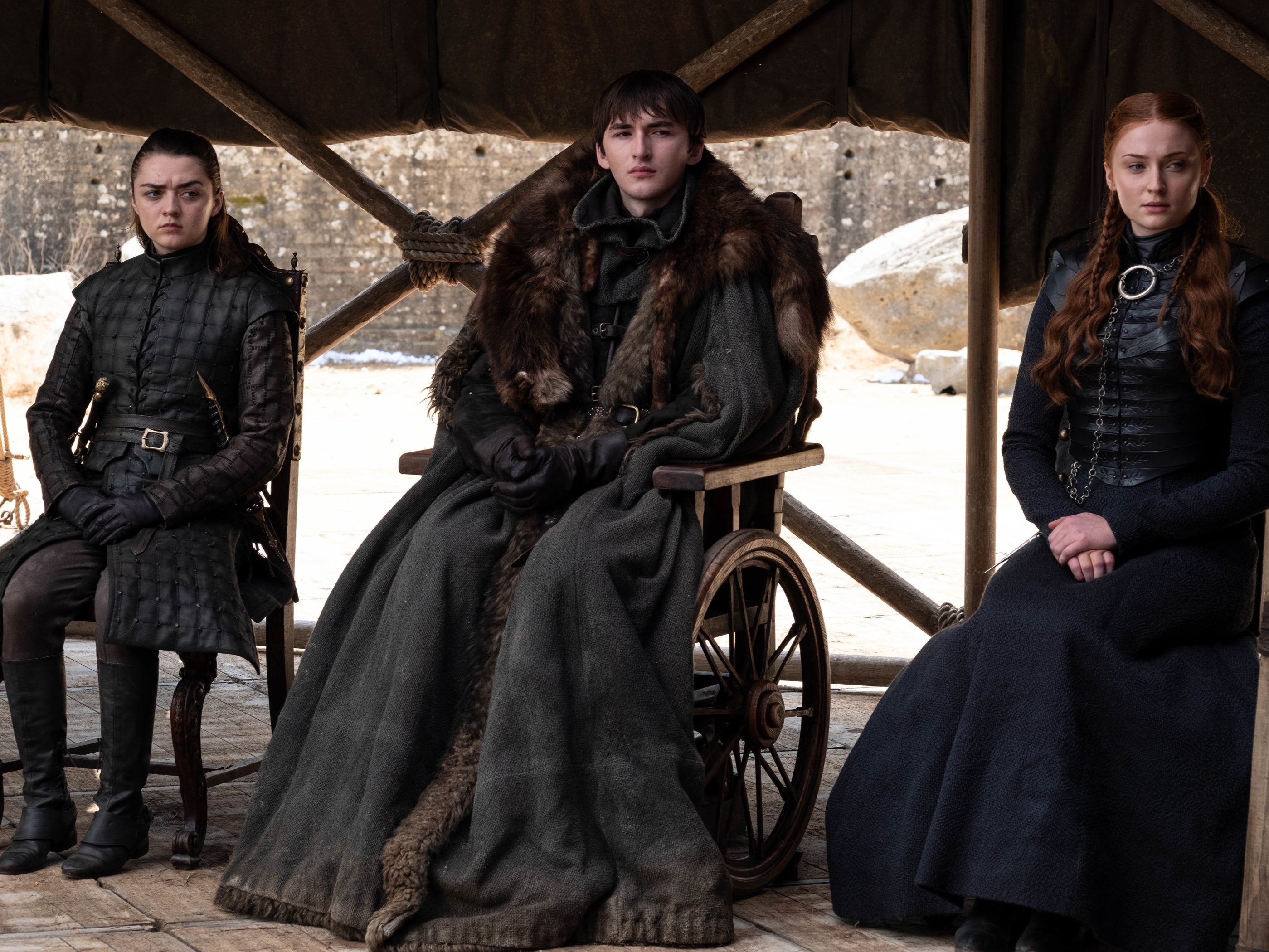 The Stark siblings assemble during the final episode of Game of Thrones