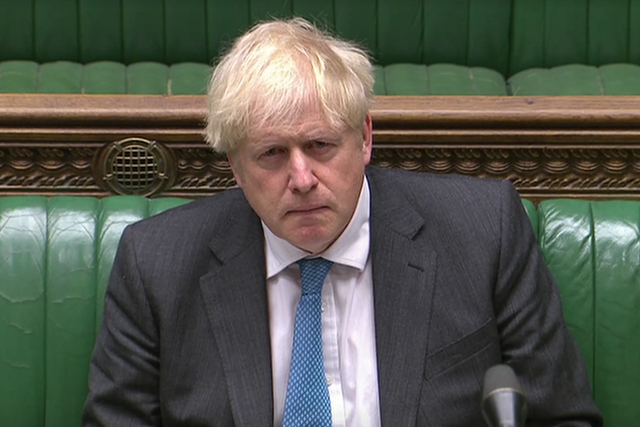 Boris Johnson during Prime Minister’s Questions on Wednesday
