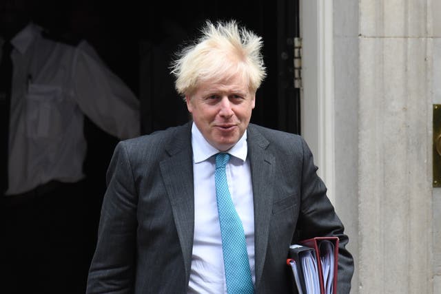 Britain’s prime minister Boris Johnson attends PMQs on Wednesday
