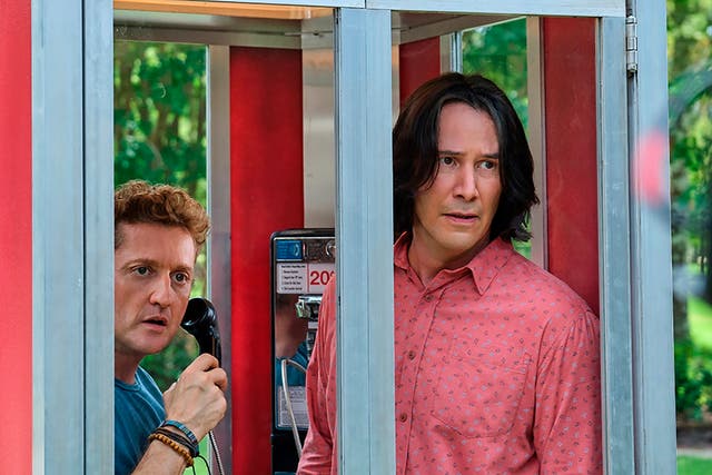 Winter (left) and Reeves in ‘Bill & Ted Face the Music’