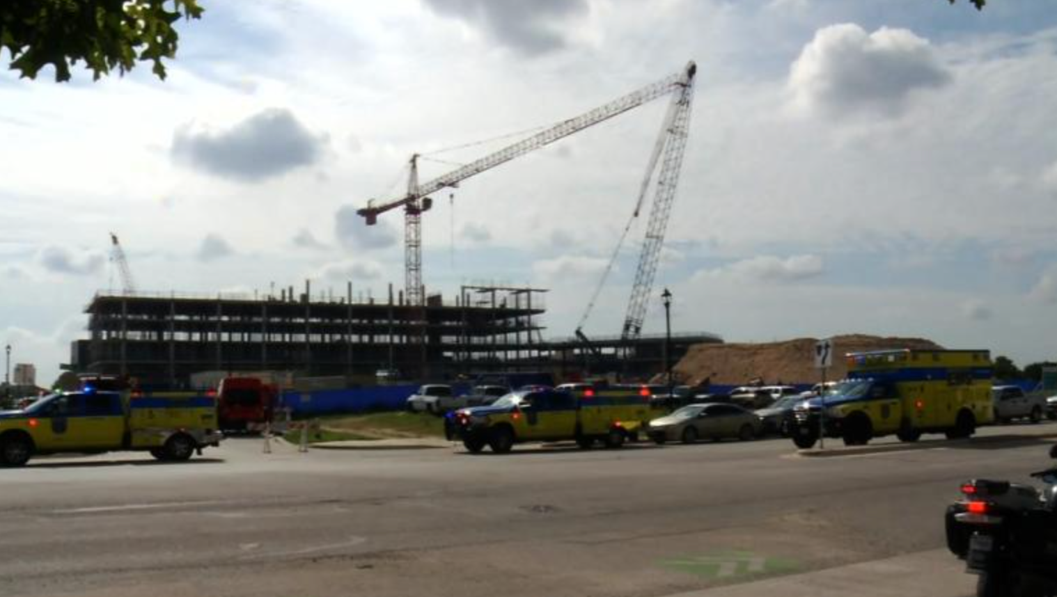 Two cranes collided in Austin, Texas, on Wednesday morning at a local construction site