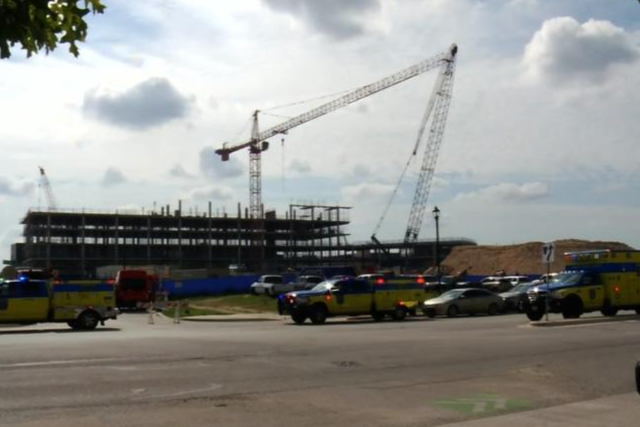 Two cranes collided in Austin, Texas, on Wednesday morning at a local construction site