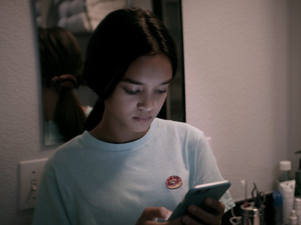Sophia Hammons stars as Isla, a preteen who becomes obsessed with Instagram