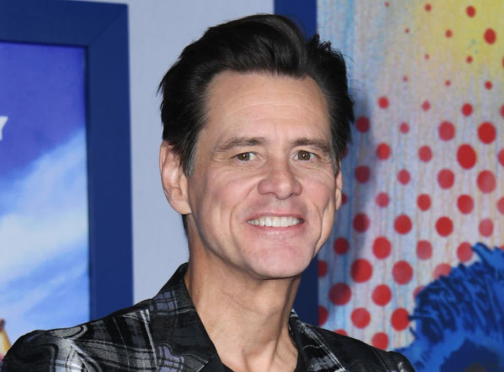 Jim Carrey at a screening of 'Sonic the Hedgehog' on 12 February 2020 in Westwood, California