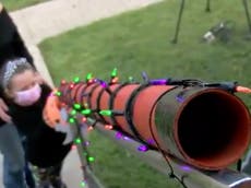 Man creates ‘candy chute’ so trick-or-treaters can socially distance