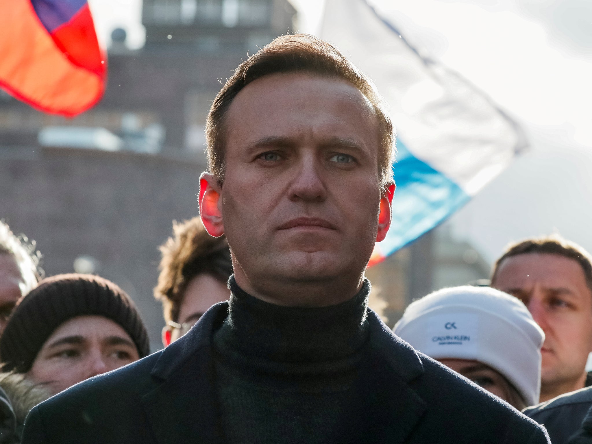 Alexei Navalny takes part in a rally to protest against proposed amendments to the country's constitution, in Moscow, Russia February 29, 2020