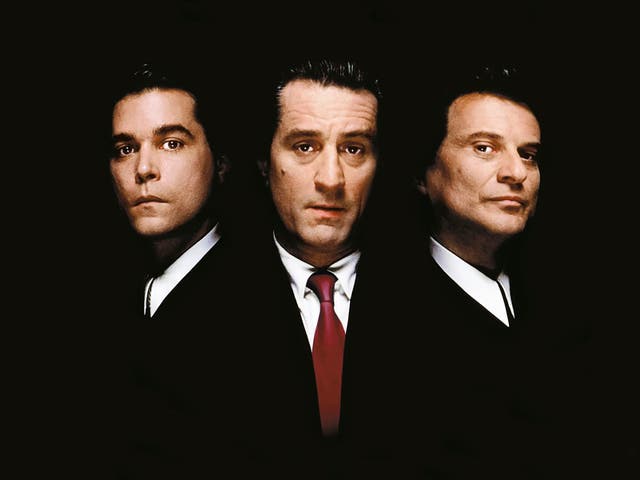 Unholy trinity: Ray Liotta, Robert De Niro and Joe Pesci in the poster artwork for ‘Goodfellas’